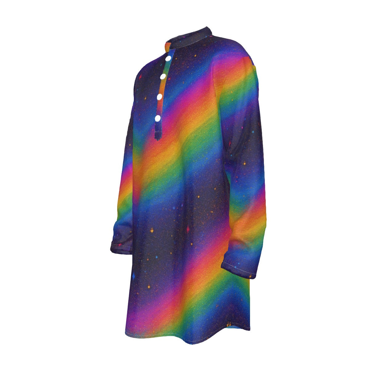 Men's Stand-up Collar Long Shirt
