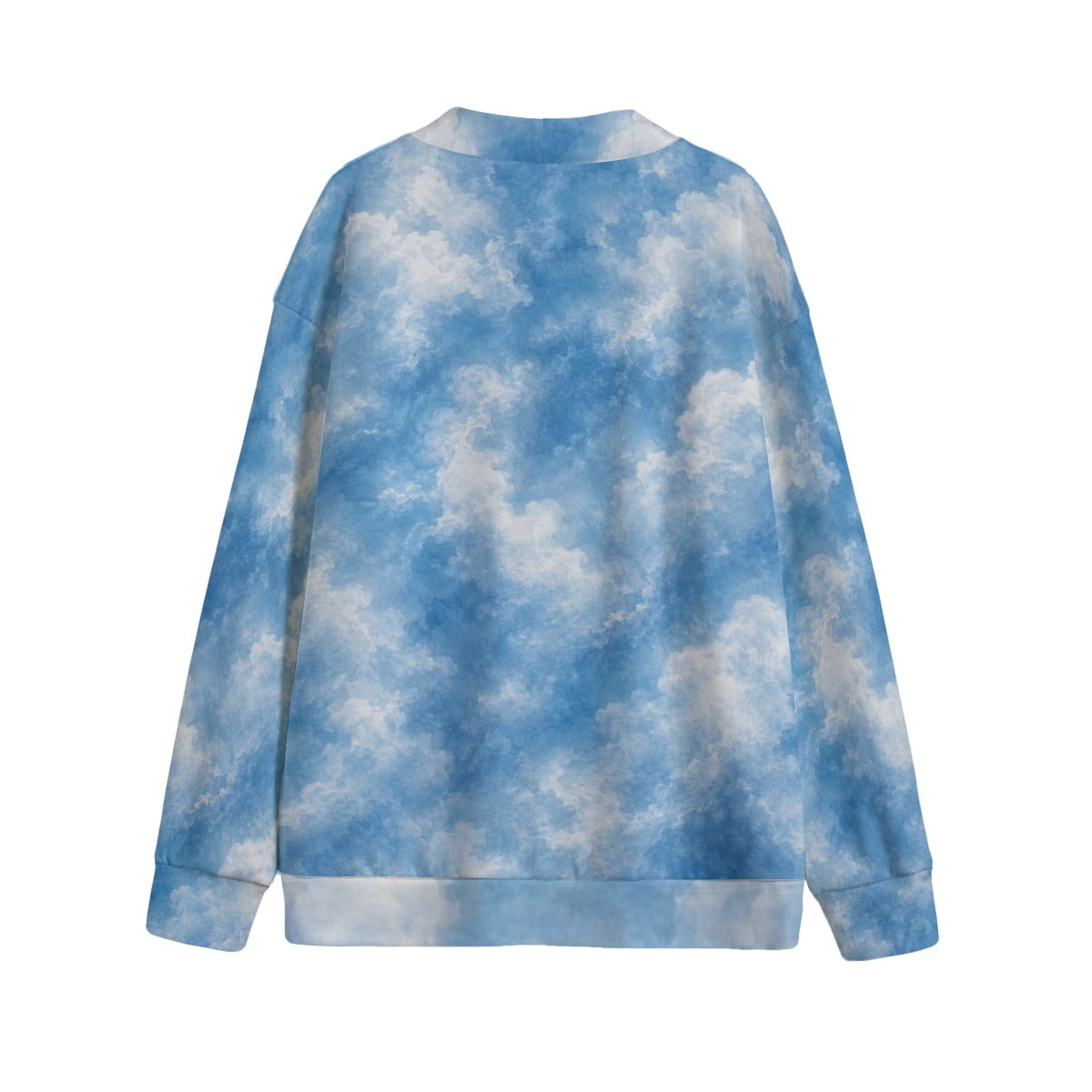 Unisex V-Neck Knitted-Fleece Button Cardigan - view 2