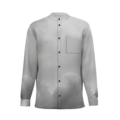 Unisex New Men'S Business Long-Sleeved Imitation Linen Shirt