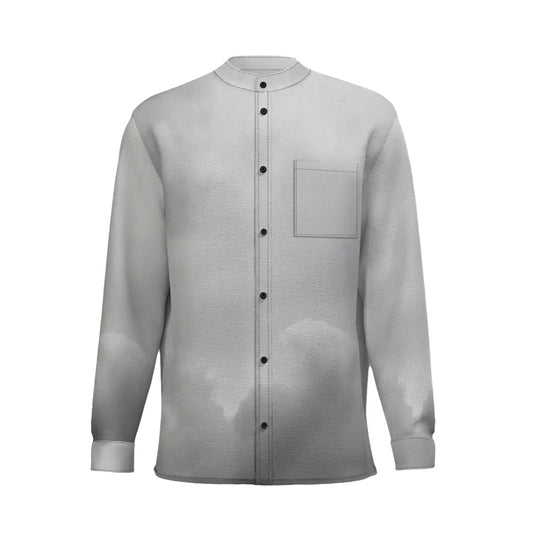 Unisex New Men'S Business Long-Sleeved Imitation Linen Shirt