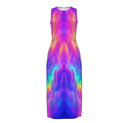 Women's Beach Perspective Chiffon Sleeveless Dress