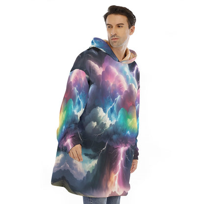Unisex Sherpa Fleece Hoodie Blanket