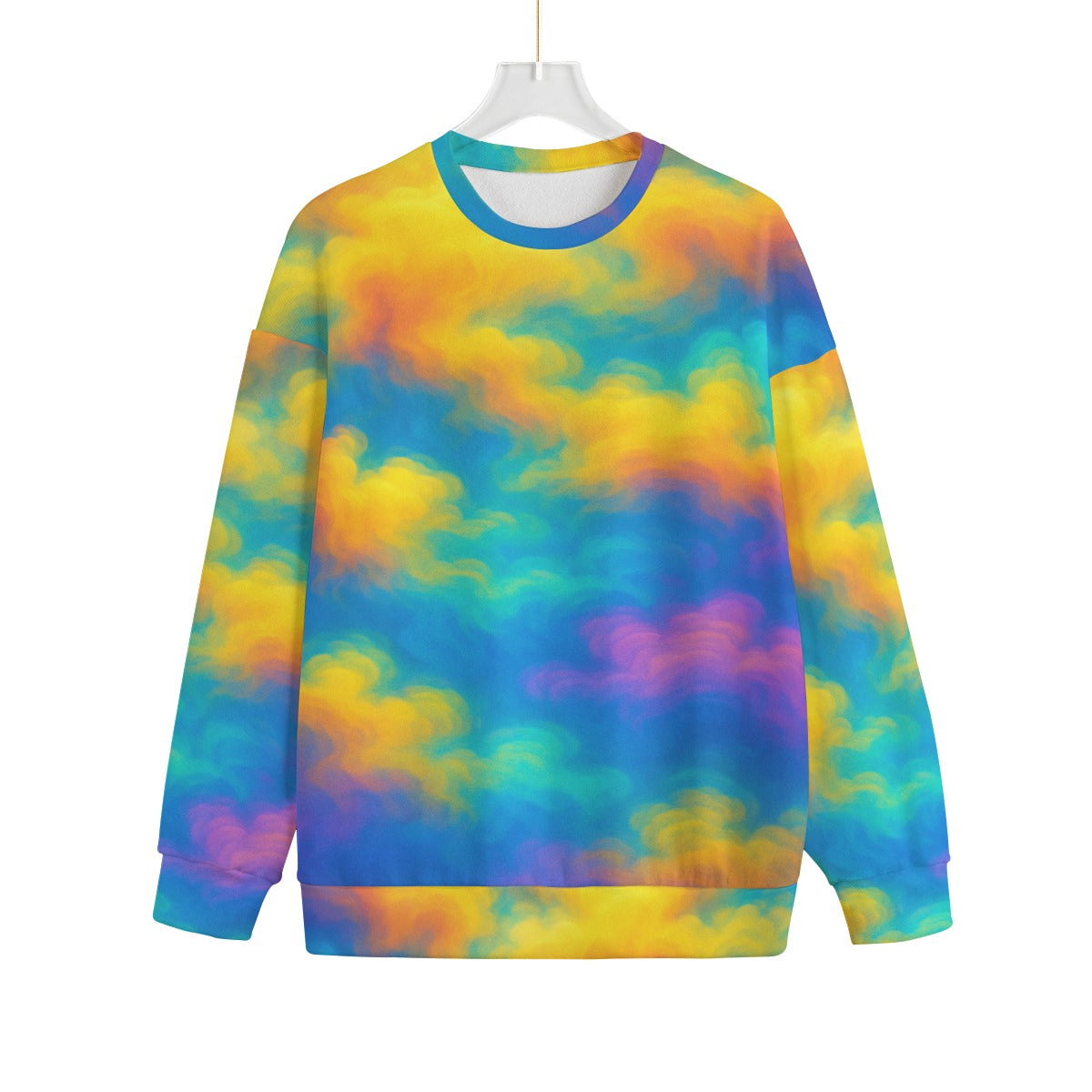 Unisex Drop-shoulder Knitted Fleece Sweater - view 1