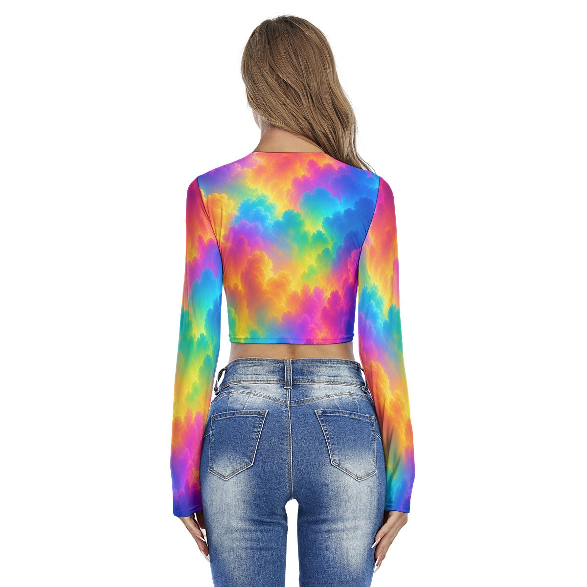 Women's Round Neck Crop Top T-Shirt