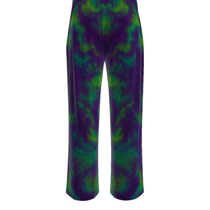 Unisex Knitted Fleece Wide Leg Pants