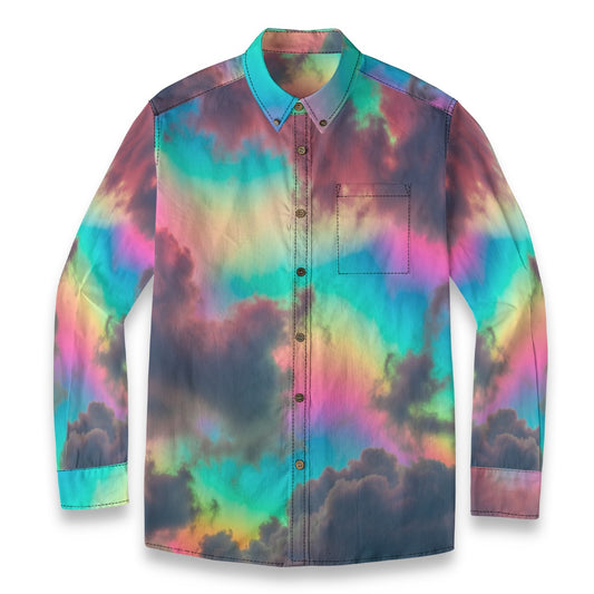 Men's Casual Lapel Long Sleeve Shirt|125GSM Cotton