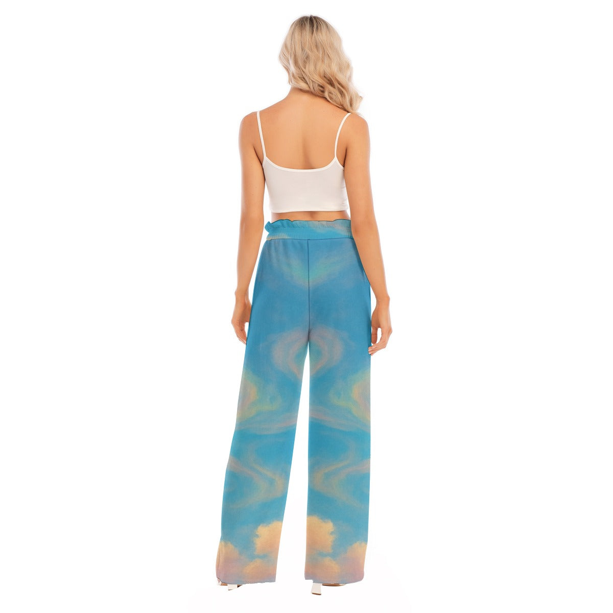 Women's Waist Fungus Edge Wide-leg Pants
