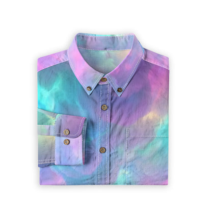 Men's Casual Lapel Long Sleeve Shirt|125GSM Cotton