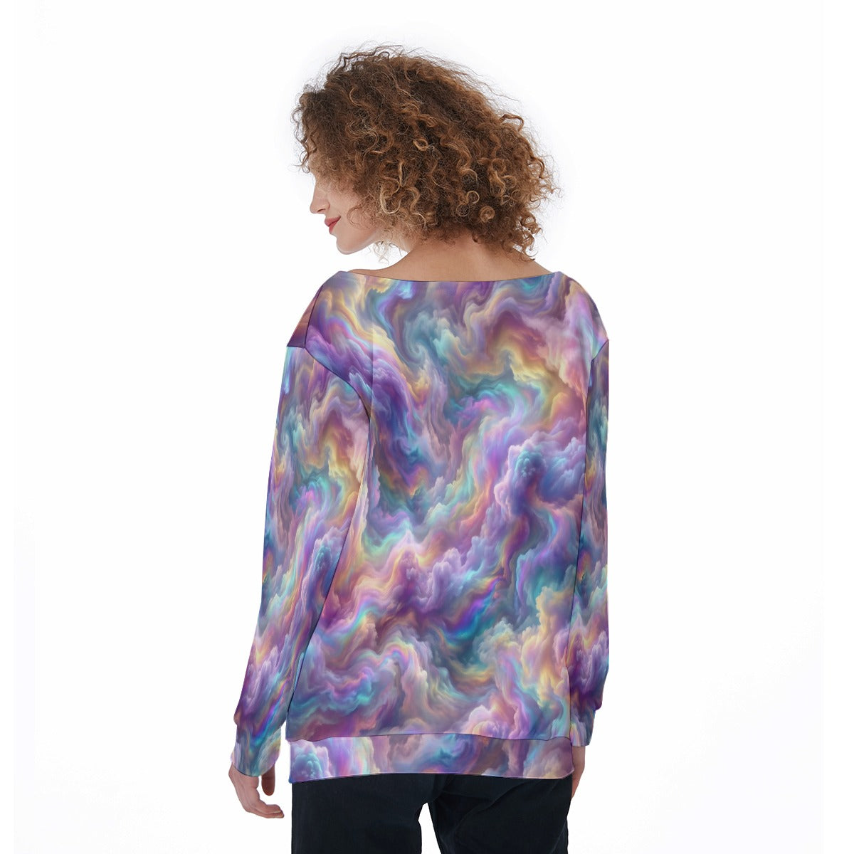Women's Off-Shoulder Sweatshirt