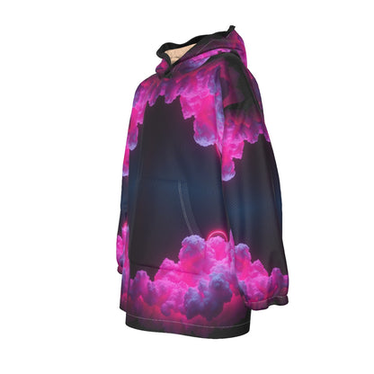 Unisex Kid's Sherpa Fleece Hoodie Blanket