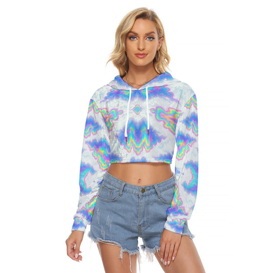 Women's Crop Top Hoodie|Velvet