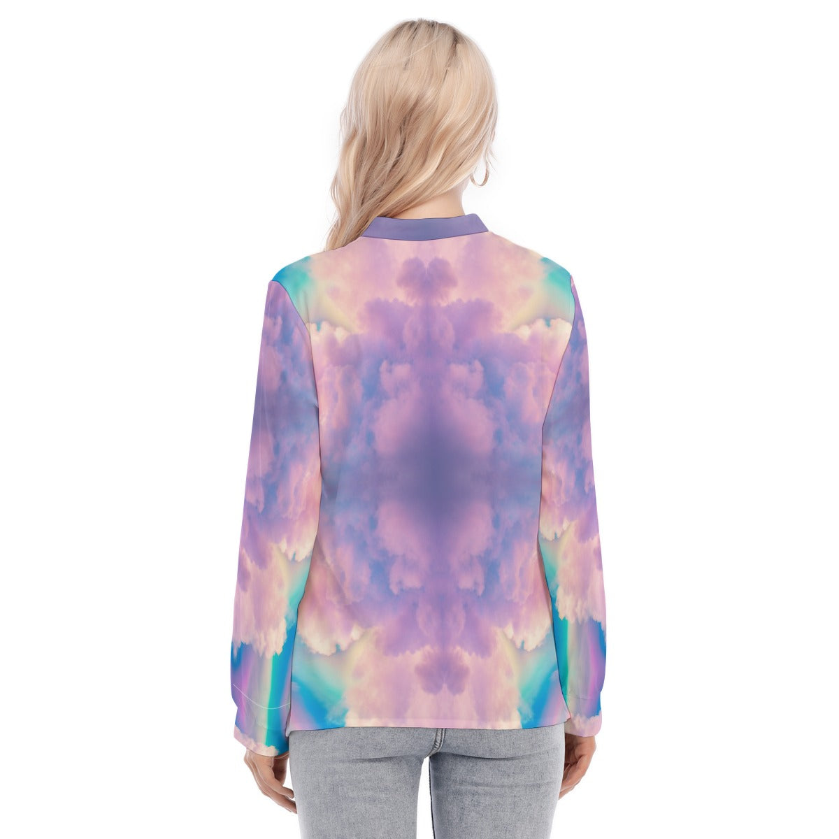 Women's Long Sleeve Blouse With Button Closure