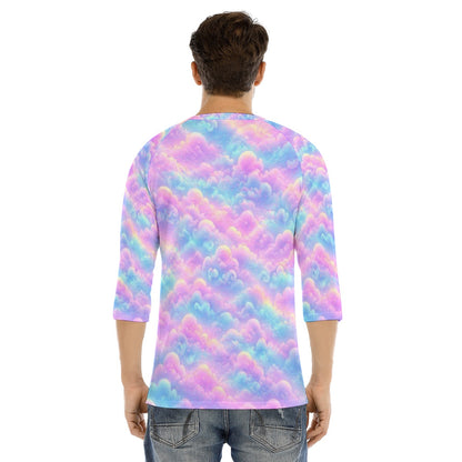 Men's Bracelet Sleeve T-shirt With Button Closure - view 4