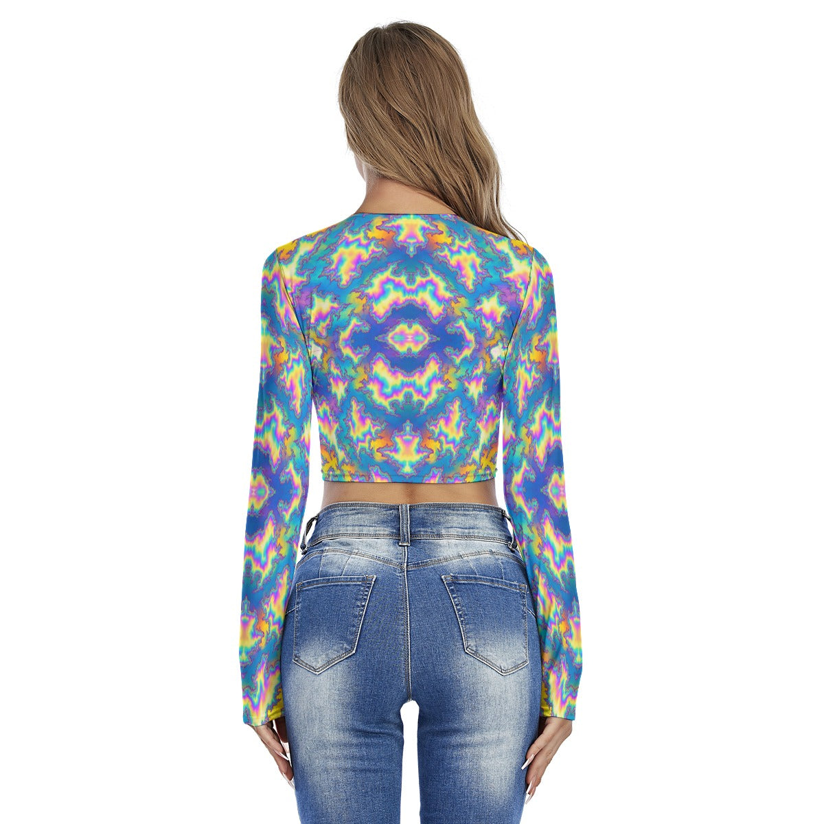 Women's Round Neck Crop Top T-Shirt