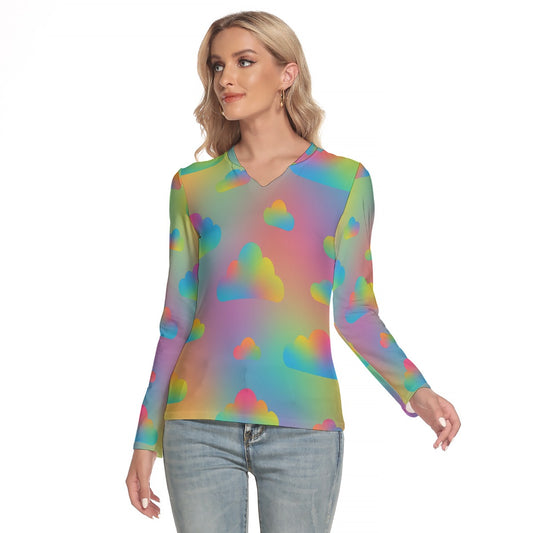 Women's V-Neck Long Sleeves T-Shirt