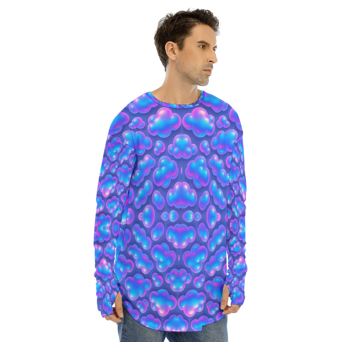 Men's Fingerless Long Sleeve T-shirt
