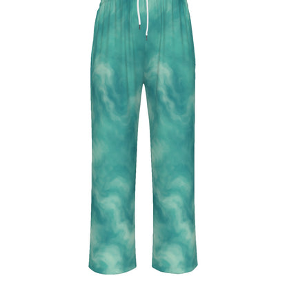 Unisex Knitted Fleece Wide Leg Pants