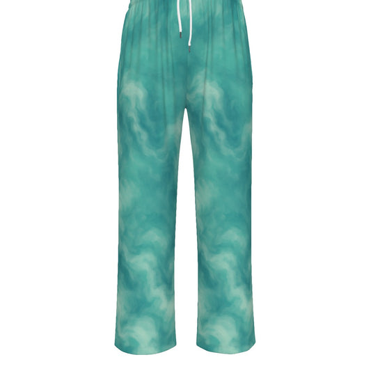 Unisex Knitted Fleece Wide Leg Pants