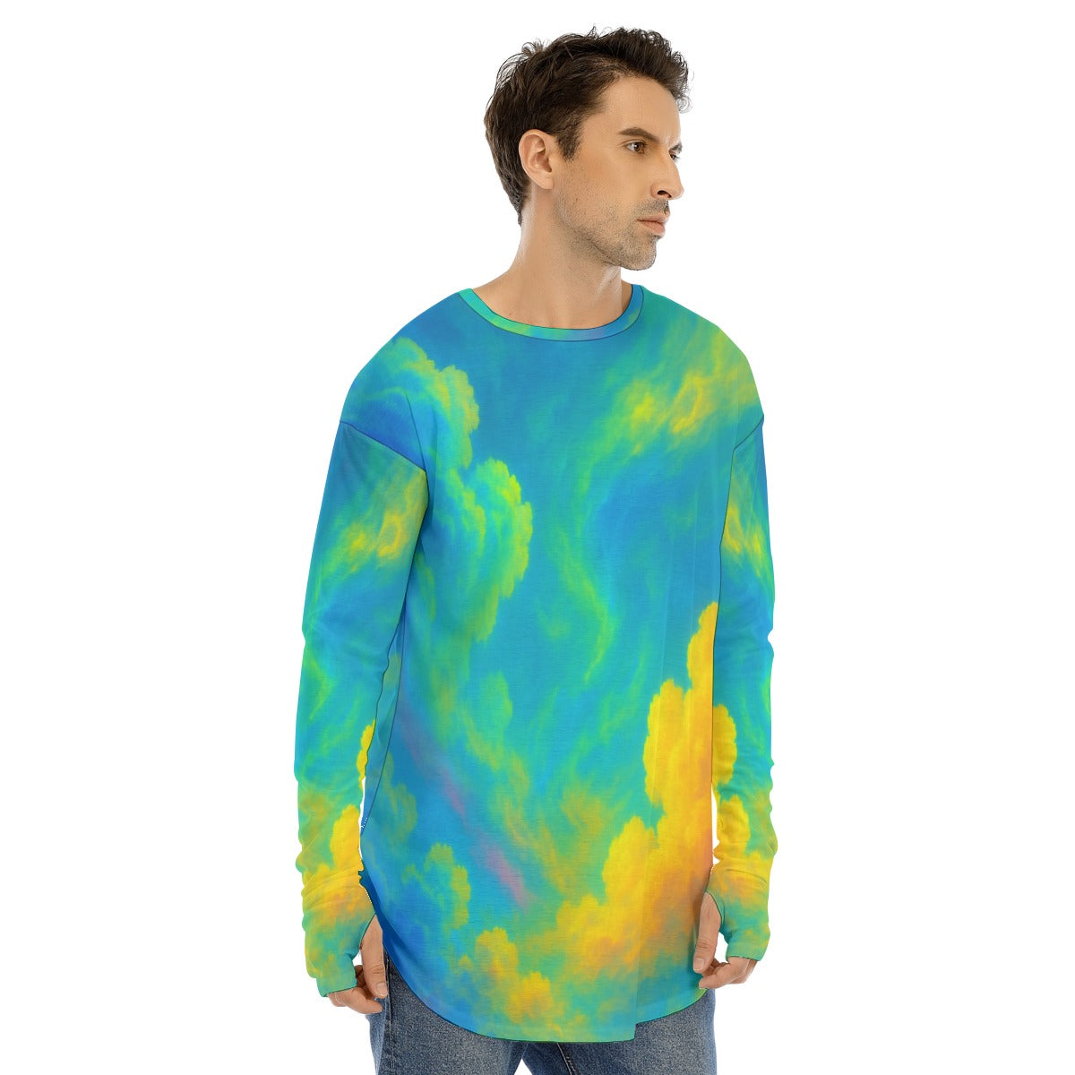 Men's Fingerless Long Sleeve T-shirt