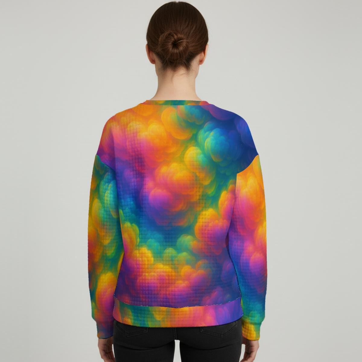 Women's Thick Waffle Knit Sweatshirt