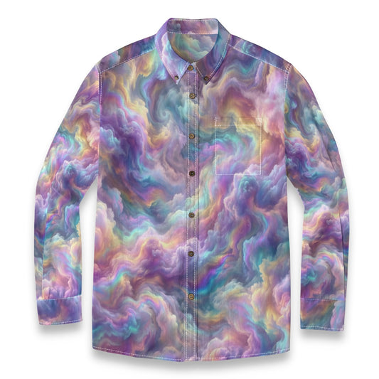 Men's Casual Lapel Long Sleeve Shirt|125GSM Cotton