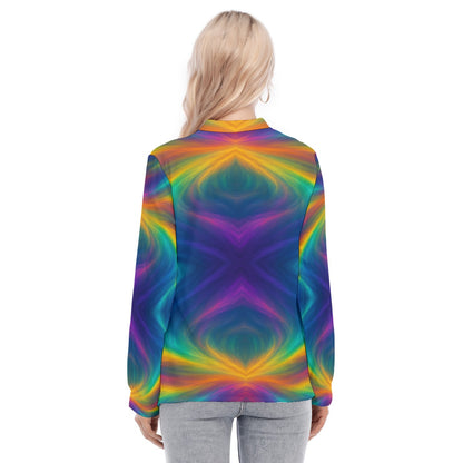 Women's Long Sleeve Blouse With Button Closure