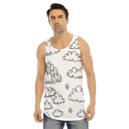 Men's Curved Hem Long Tank Top