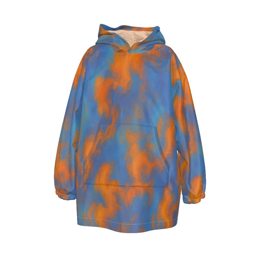 Unisex Kid's Sherpa Fleece Hoodie Blanket