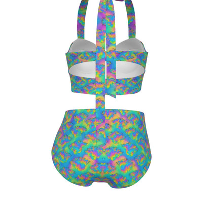 Women's Swimsuit Set With Halter