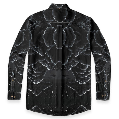 Men's Casual Lapel Long Sleeve Shirt|125GSM Cotton