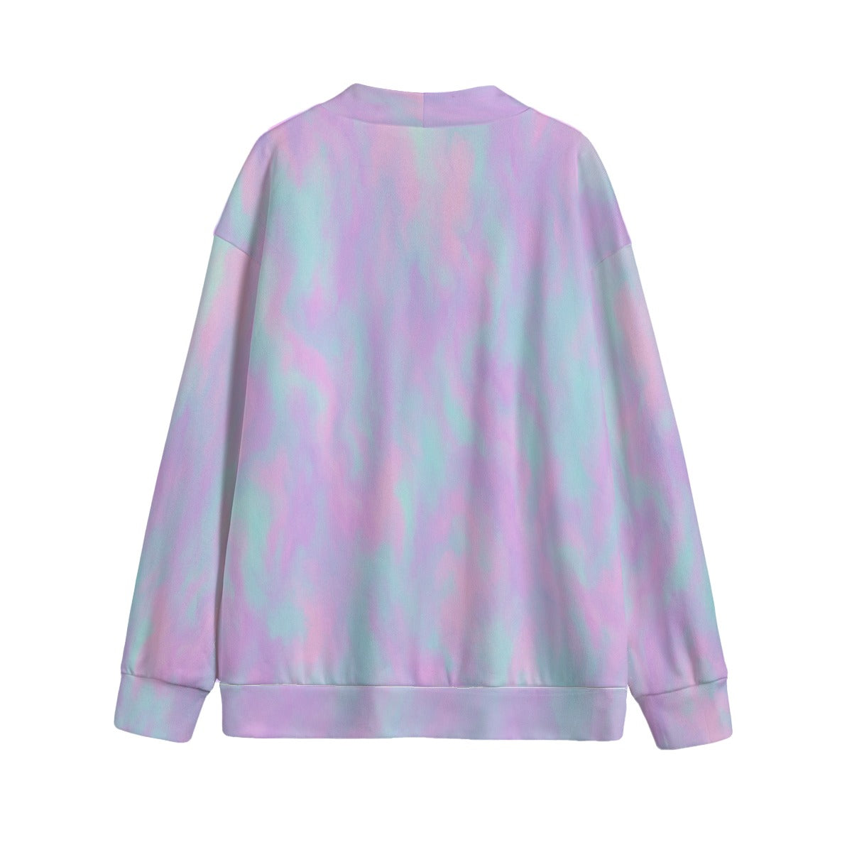 Unisex V-neck Knitted Fleece Cardigan With Button Closure