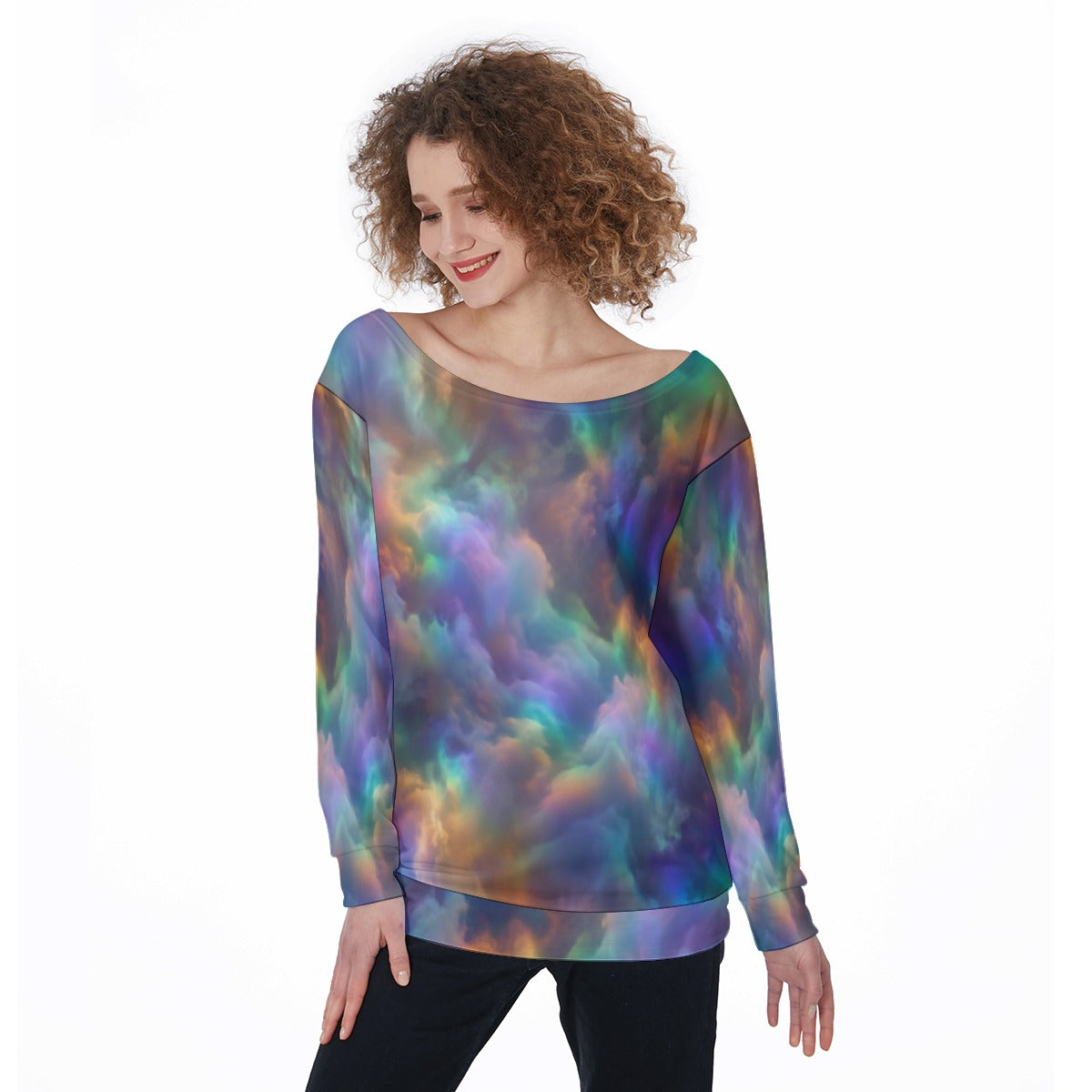 Women's Off-Shoulder Sweatshirt