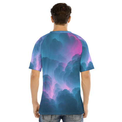 Men's Raglan Sleeve T-shirt With Button Closure