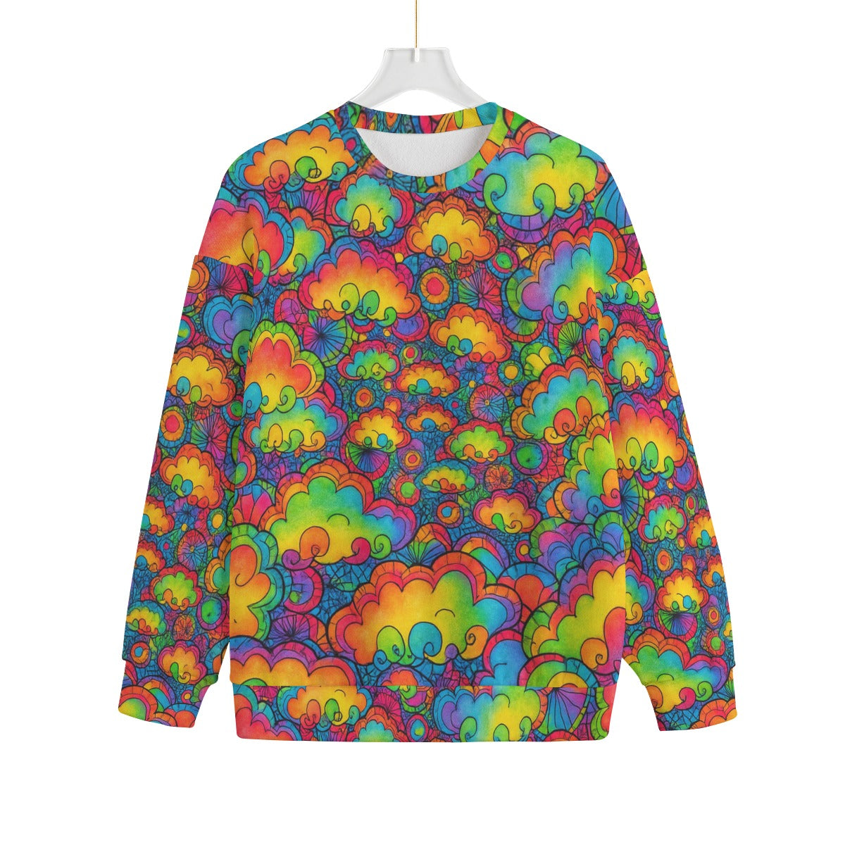 Unisex Drop-shoulder Knitted Fleece Sweater - view 1