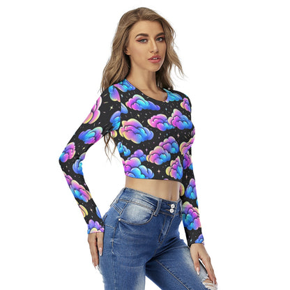 Women's Round Neck Crop Top T-Shirt