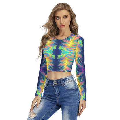 Women's Round Neck Crop Top T-Shirt