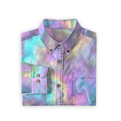 Men's Casual Lapel Long Sleeve Shirt|125GSM Cotton