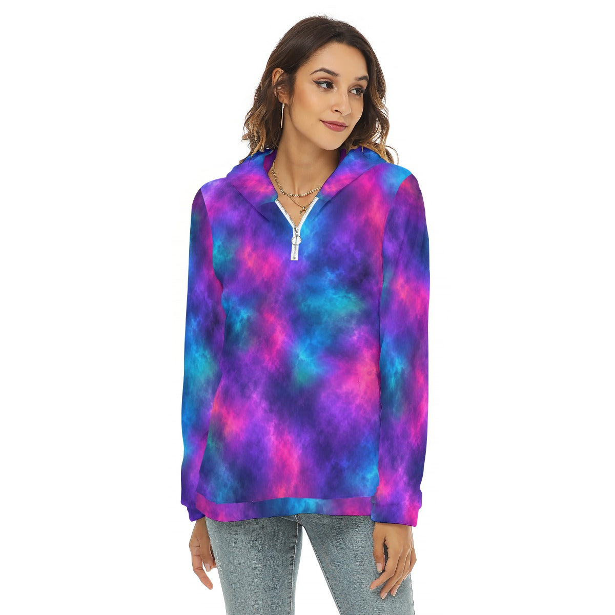 Women’s Borg-Fleece Half-Zip Hoodie - view 3