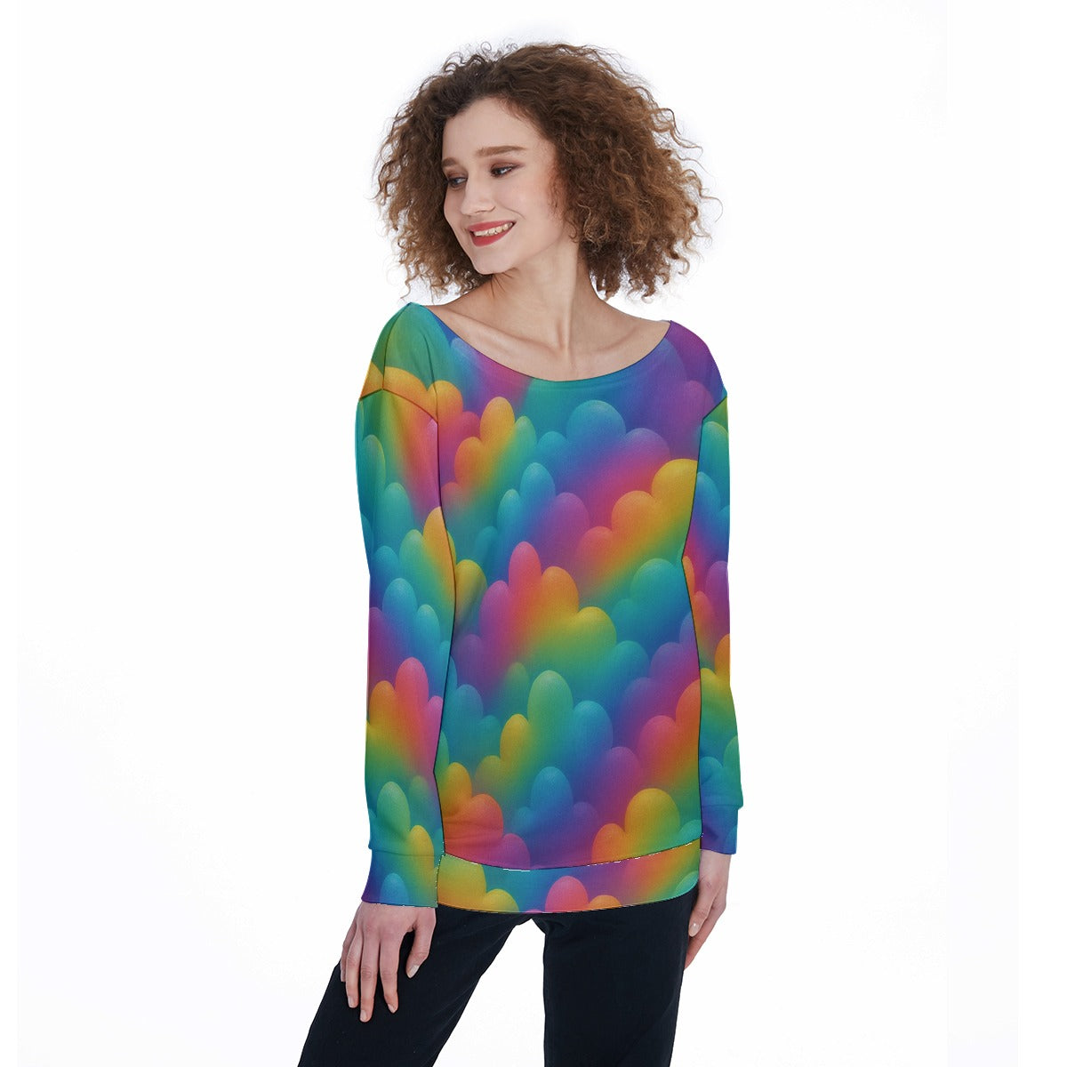 Women's Off-Shoulder Sweatshirt