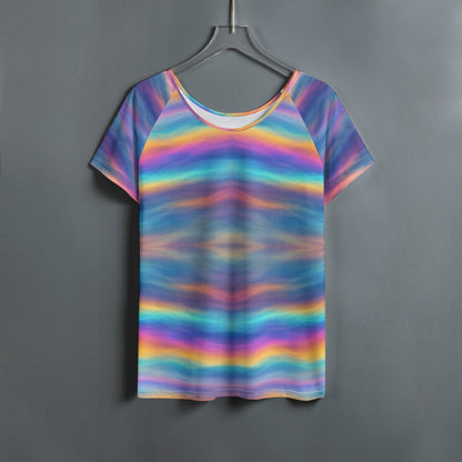 Women's Round Neck T-shirt With Raglan Sleeve