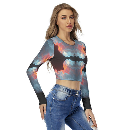 Women's Round Neck Crop Top T-Shirt