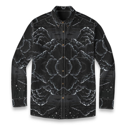 Men's Casual Lapel Long Sleeve Shirt|125GSM Cotton