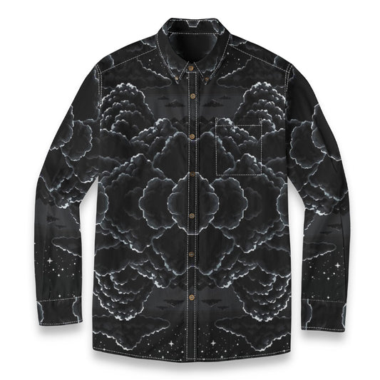 Men's Casual Lapel Long Sleeve Shirt|125GSM Cotton