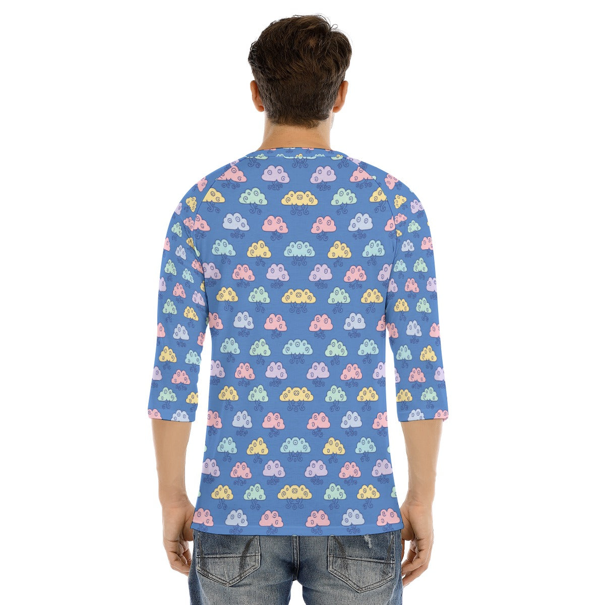 Men's Bracelet Sleeve T-shirt With Button Closure - view 4