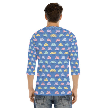 Men's Bracelet Sleeve T-shirt With Button Closure - view 4