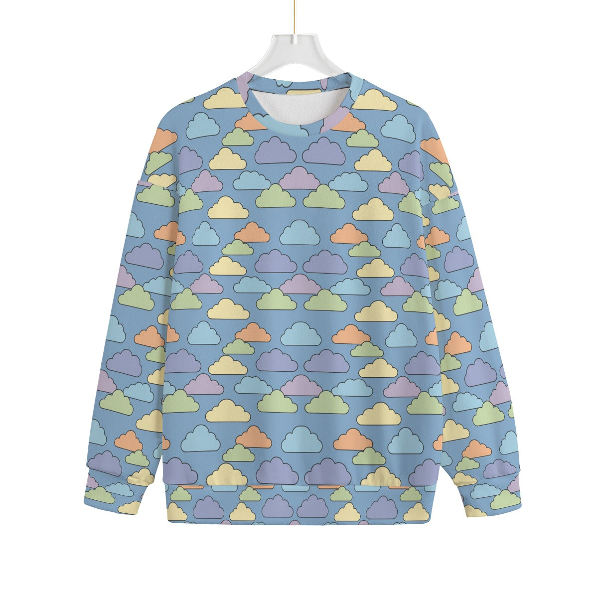 Unisex Drop-shoulder Knitted Fleece Sweater - view 1