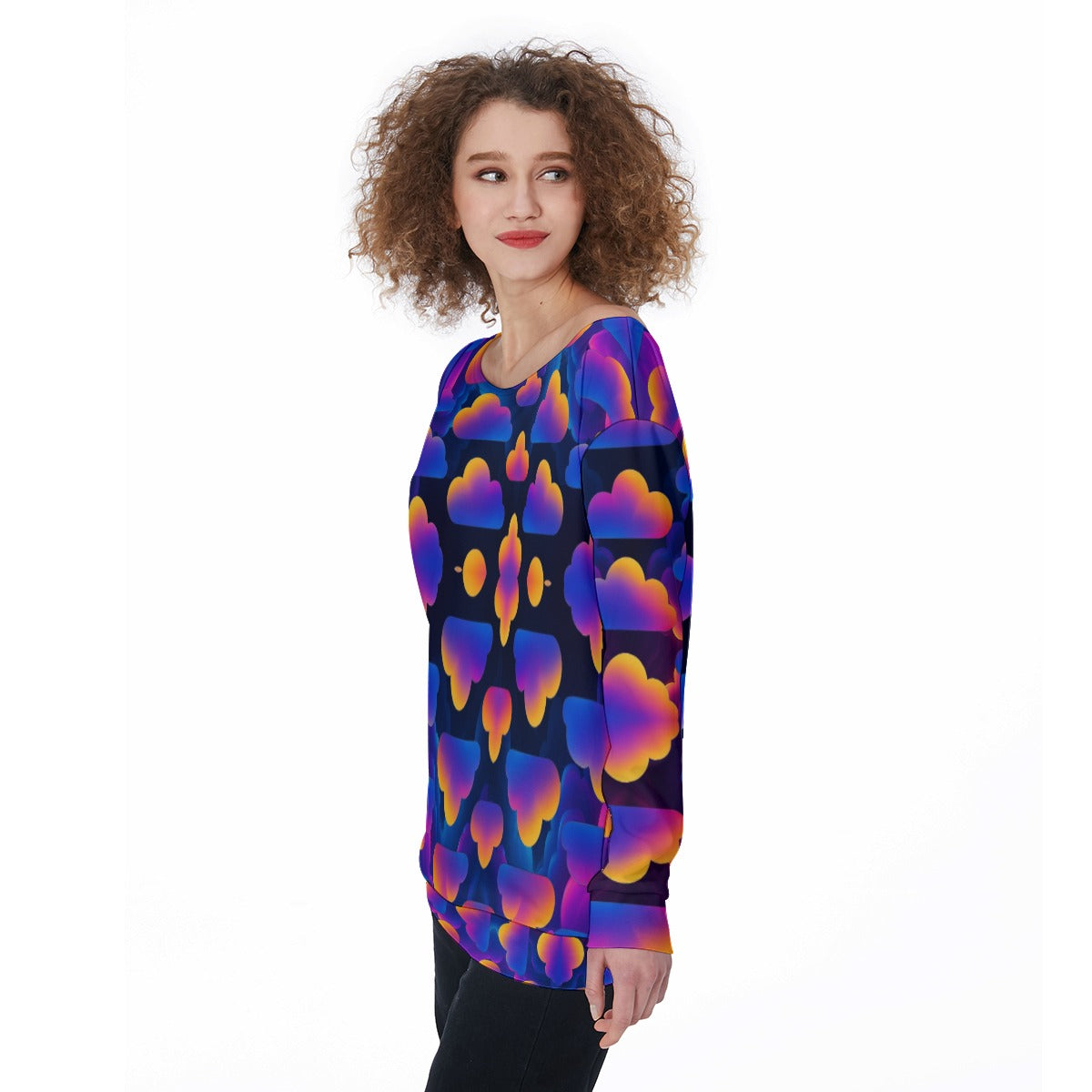 Women's Off-Shoulder Sweatshirt