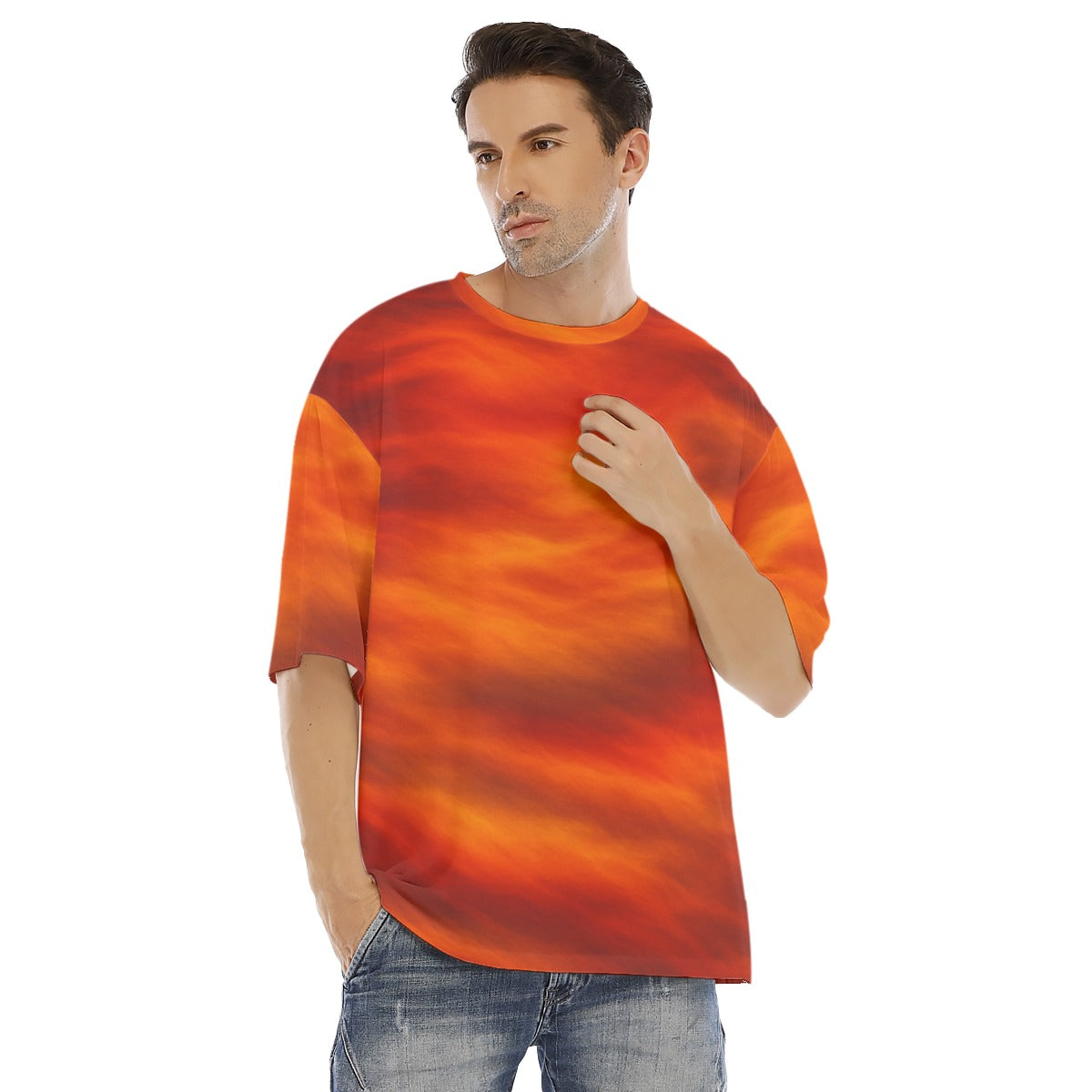 Men's Drop Shoulder T-shirt With Short Sleeve