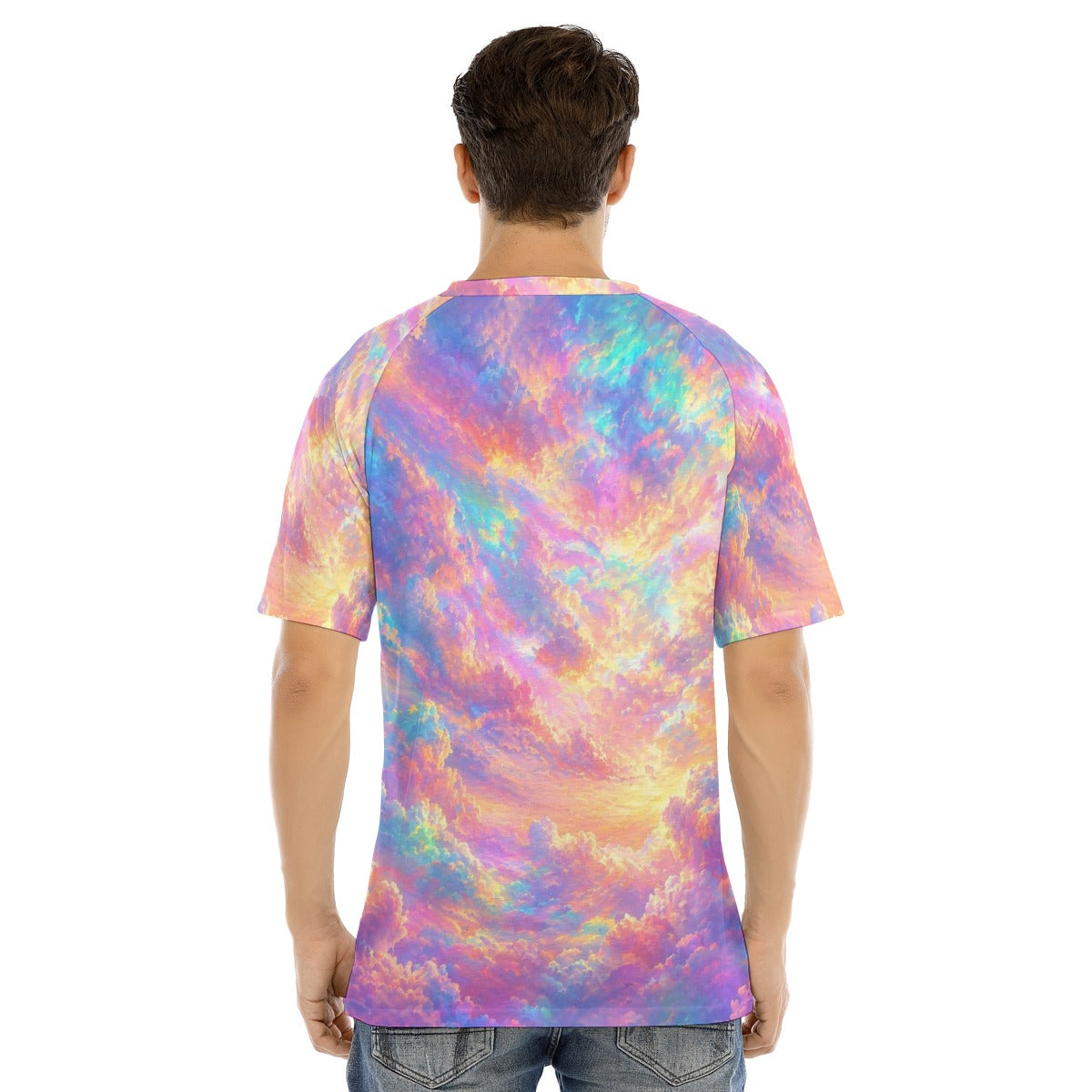 Men's Raglan Sleeve T-shirt With Button Closure