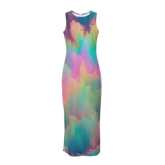 Women's Beach Perspective Chiffon Sleeveless Dress